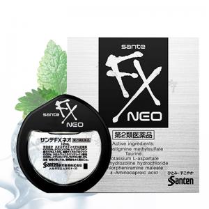 日本SANTEN-FX参天 眼药水12ml清凉型缓解眼疲劳 银色